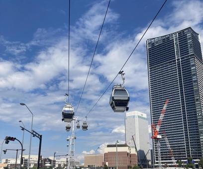 横浜のエアキャビン 横浜,みなとみらい,桜木町の写真素材