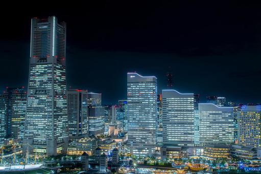 横浜みなとみらいの夜景 #5 横浜みなとみらいの夜景 #5 夜景,みなとみらい,ビジネスの写真素材