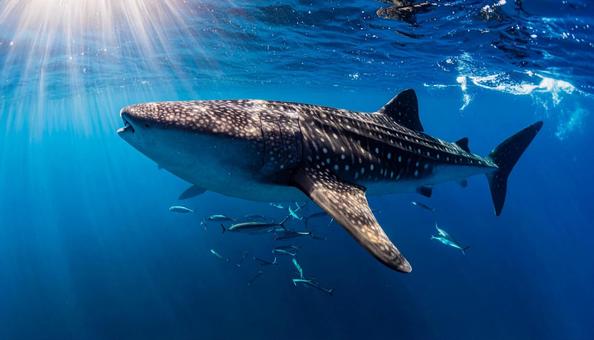 水族館のジンベエザメ 水族館のジンベエザメの写真