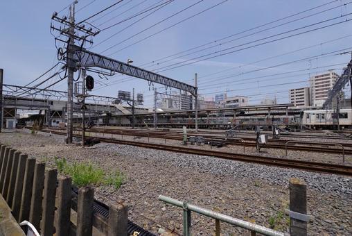 Photo, kasukabe station, electric train, station, 