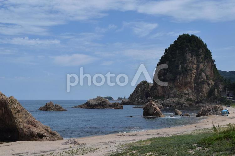 【新潟】笹川流れの風景 笹川流れ,海,海岸の写真素材