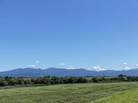 夏の青と緑のコントラスト 夏の青と緑のコントラストの写真