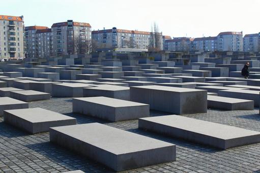 ユダヤ人犠牲者のためのホロコースト記念碑 ヨーロッパ,ドイツ,ベルリンの写真素材