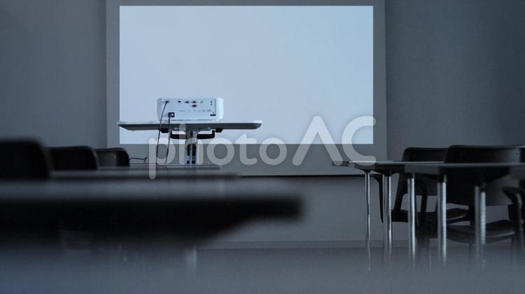 プロジェクター　会議室　プレゼン 会議室,無人,プロジェクターの写真素材