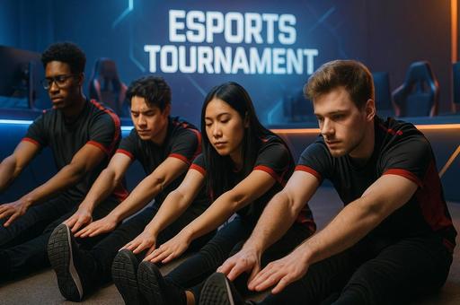 ESPORTS大会前ストレッチ ESPORTS大会前ストレッチの写真