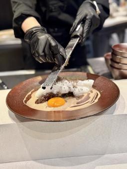 すき焼き すき焼き すき焼き,メレンゲ,黄卵の写真素材