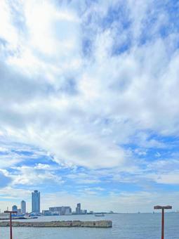 海遊館西はとばからの風景 海,外観,港の写真素材