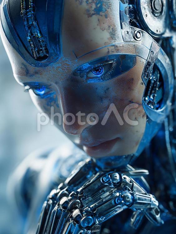 テクノロジーが生み出すヒューマノイド ロボット,人型ロボット,aiの写真素材