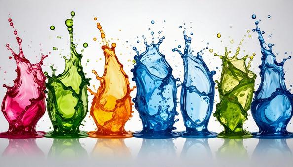 弾ける色水 アート 弾ける色水 アートの写真