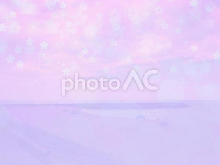 幻想の風景　夢の浜辺 夢,星,浜辺の写真素材