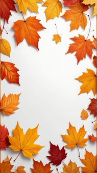 紅葉のフレーム 秋イメージ 紅葉のフレーム 秋イメージの写真