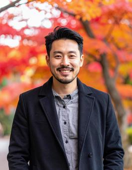 秋・紅葉・30代男性 秋・紅葉・30代男性の写真