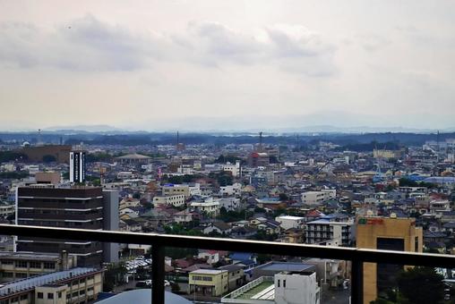 宇都宮市役所から望む市街地風景 宇都宮市役所から望む市街地風景 宇都宮市役所,旭,松が峰の写真素材