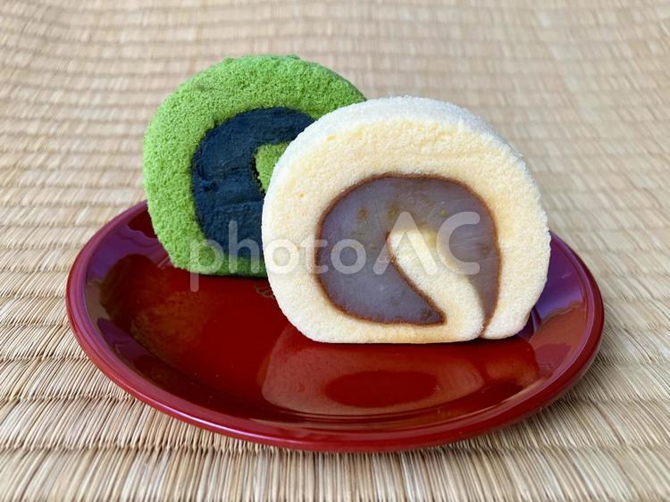 一六タルト/宇治抹茶と甘夏みかん(その① タルト,和菓子,四国銘菓の写真素材