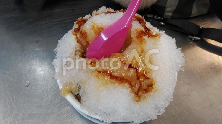台湾式かき氷 何人もありません,米,砂糖の写真素材
