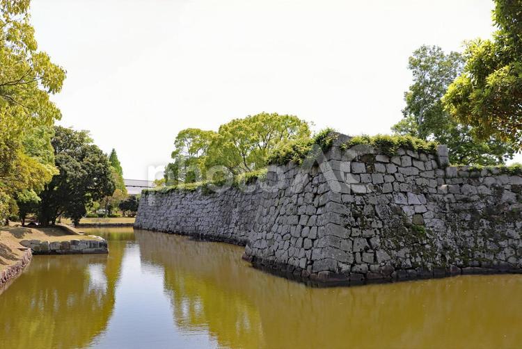 お城の堀と石垣 城,石垣,堀の写真素材