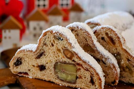 クリスマスシュトーレン③ シュトーレン,クリスマス,食べ物の写真素材