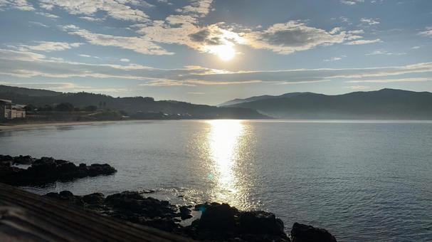 海と朝日 海と朝日 朝日,風景,海の写真素材