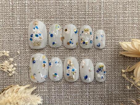 クリスマスネイル ネイルデザイン,クリスマスツリー,オーナメントの写真素材