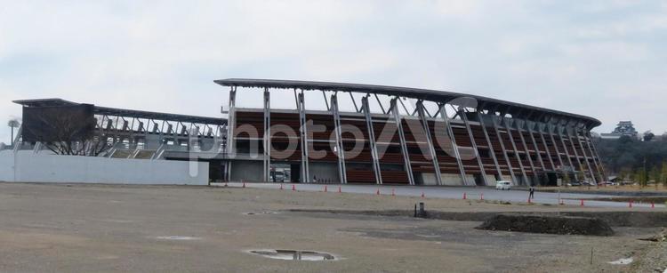 平和堂HATOスタジアムと彦根城 平和堂hatoスタジアム,彦根城,彦根市総合スポーツ公園の写真素材