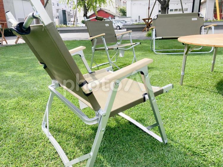 アウトドアチェア 屋外,アウトドア,イスの写真素材