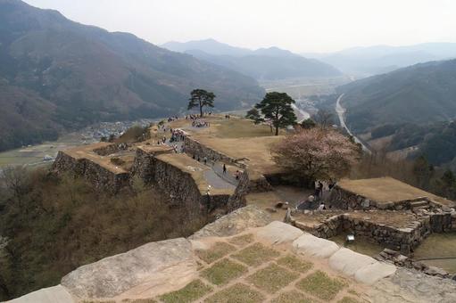 竹田城2 竹田城2 竹田城,城址,日本100名城の写真素材