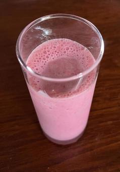 Photo, own cultivation, strawberry shake, strawberry, 