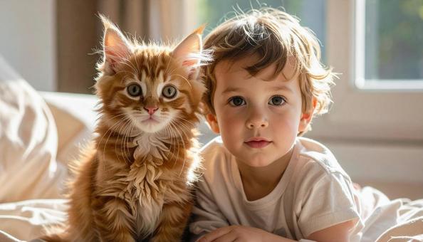 こちらを見ている子猫 こちらを見ている子猫の写真