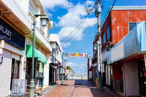 金武町の町並み 金武町の町並み,金武町,町並みの写真素材