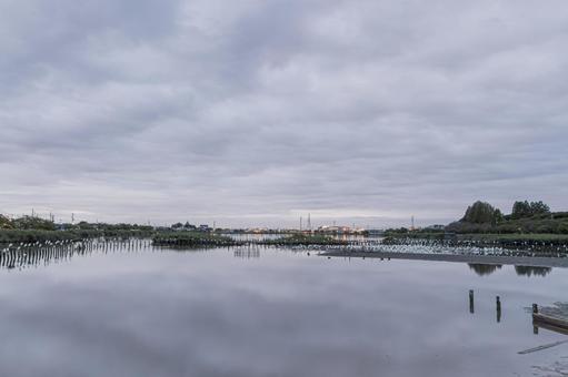 伊佐沼の朝景 伊佐沼の朝景の写真