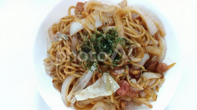 玉葱たっぷり焼きそば 玉葱,野菜,キャベツの写真素材