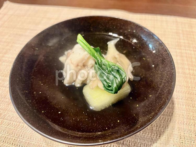 冬瓜と鯛のおすまし お吸い物,お椀,食べ物の写真素材