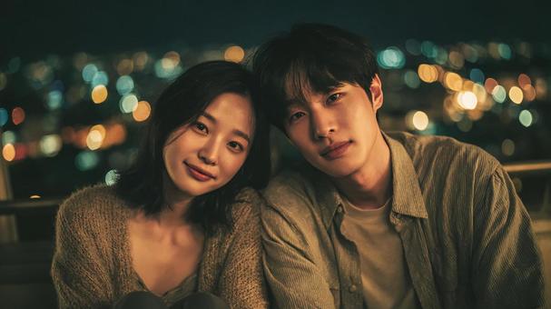 仲良く抱き合うカップル 仲良く抱き合うカップルの写真