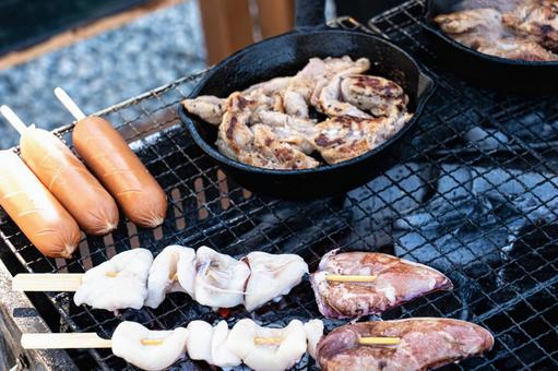 BBQ（バーベキュー） bbq,海鮮,焼肉の写真素材