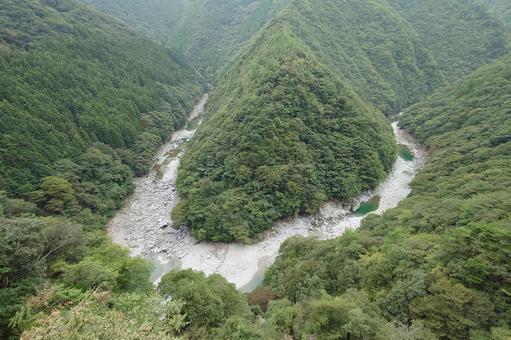 徳島県-祖谷渓-ひの字渓谷 祖谷渓,ひの字渓谷,渓谷の写真素材