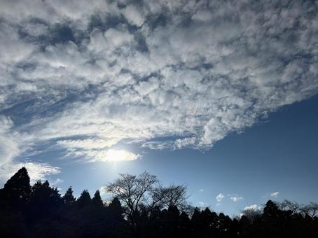 Photo, autumn sky, fall cloud, blue, 