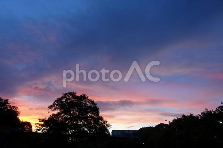 夏の朝空～日の出前～47 朝日,日の出,夜明けの写真素材