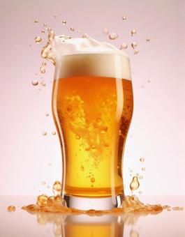 ビール(白背景) ビール(白背景)の写真
