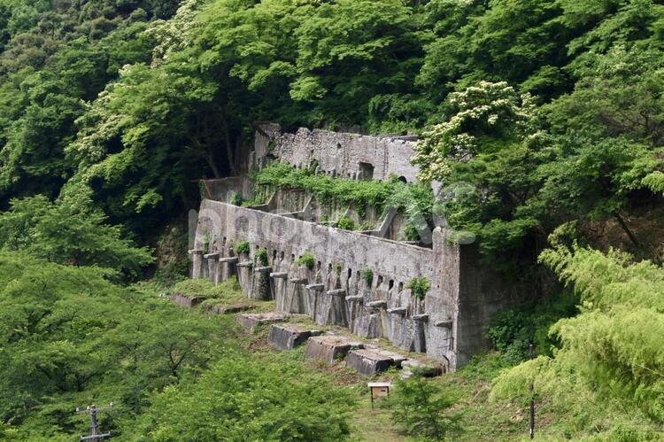 搗鉱場（とうこうば）跡 鉱山,炭鉱,金山の写真素材