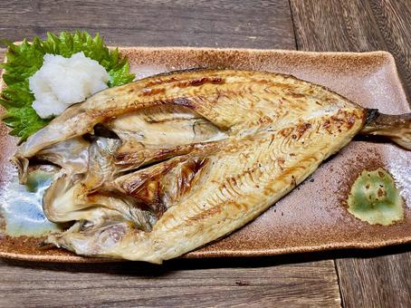 北海道産ホッケの開き塩焼き① ホッケ,ホッケの開き,塩焼きの写真素材