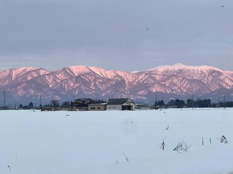 ピンク色の山 ピンク色の山の写真