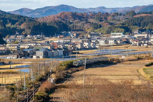 常磐線の風景⑸ 常磐線,線路,電車の写真素材