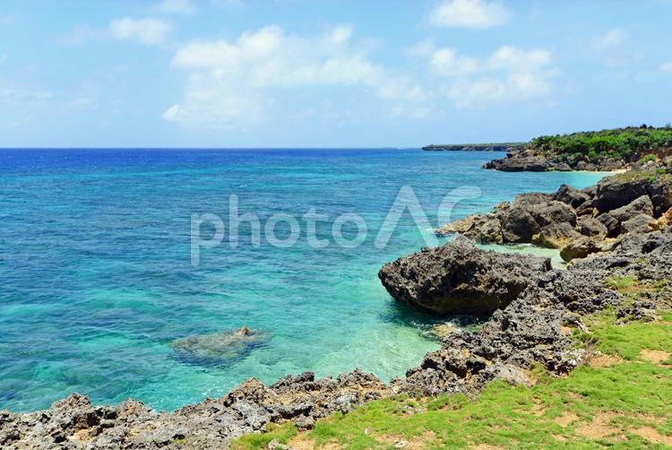 沖縄の美しい海 沖縄,海,自然の写真素材
