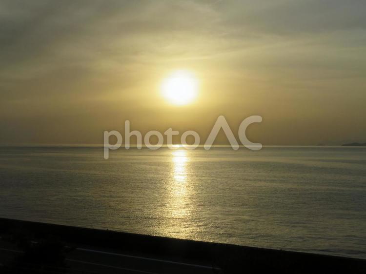 海と夕日 夕日,海,夕焼けの写真素材