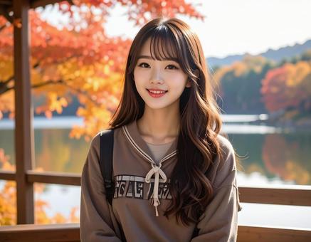 テラス席で休憩 テラス席で休憩の写真