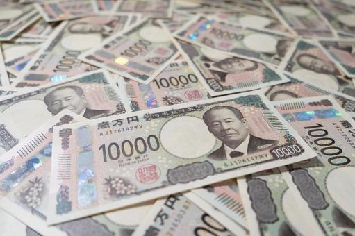 Lots of 10,000 yen bills, JPG