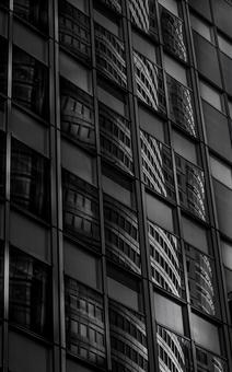 建物の窓 建物,窓,反射の写真素材