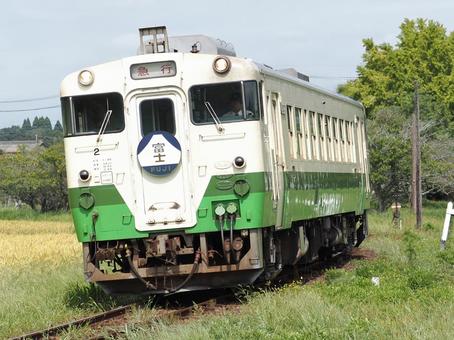 小湊鐵道 キハ40形 上総鶴舞駅 小湊鐵道,小湊鉄道,小湊の写真素材