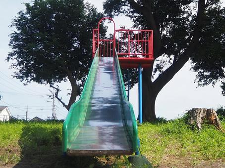 滑り台の正面 滑り台,遊具,公園の写真素材