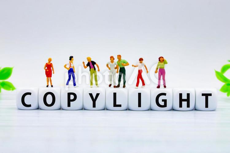 COPYRIGHTの意味を考える copyright,コピーライト,著作権の写真素材